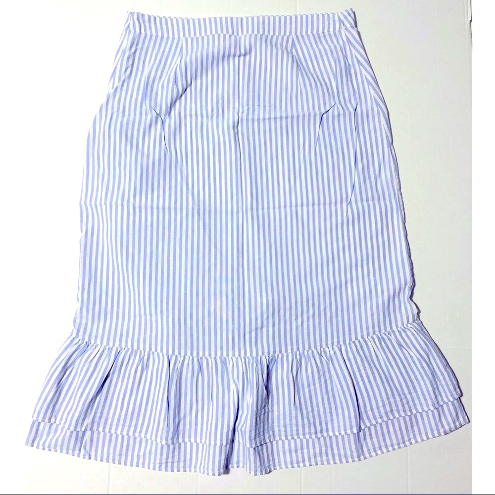 GAP Blue White Stripe Wrap Skirt NWOT - Picture 4 of 10